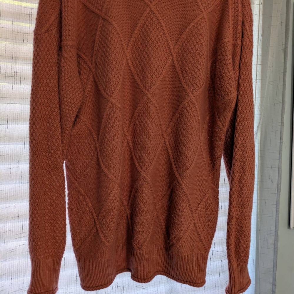 Pink Lily Women's Rust Crewneck Sweater